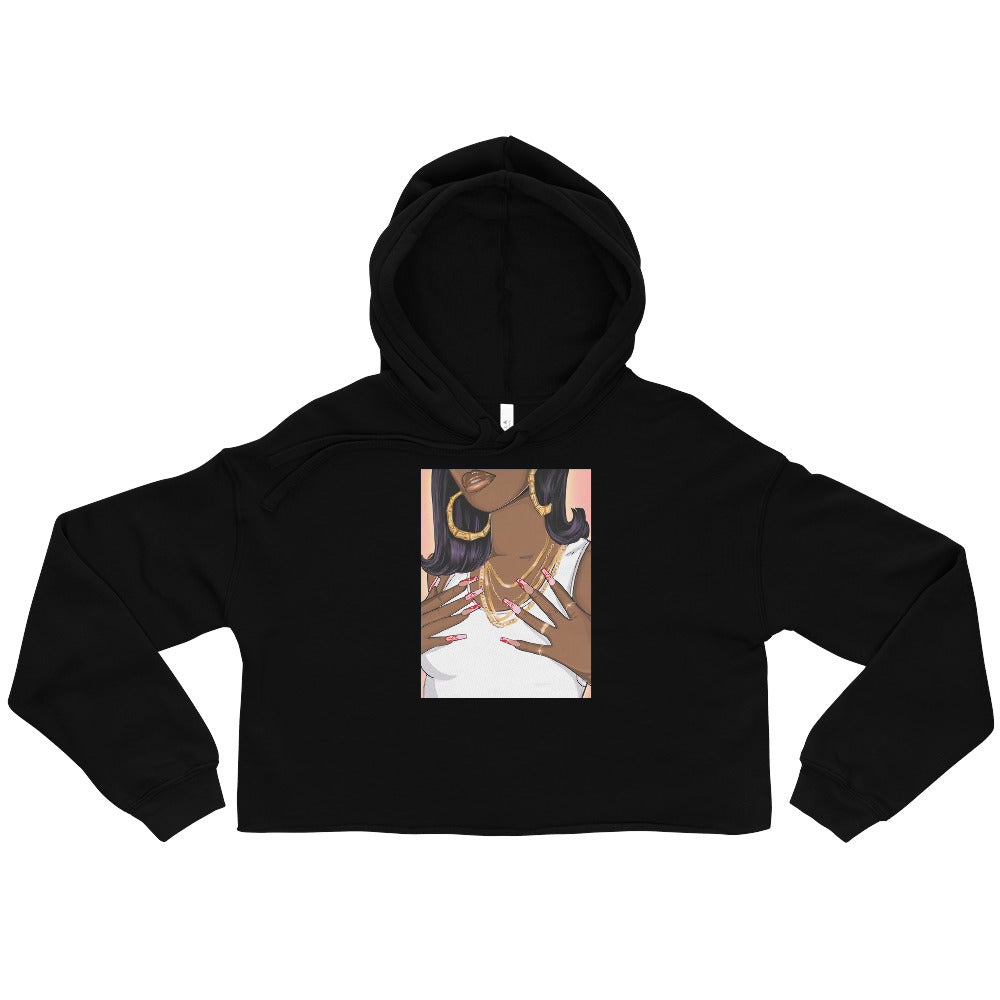 Hot Girl Crop Fleece Hoodie