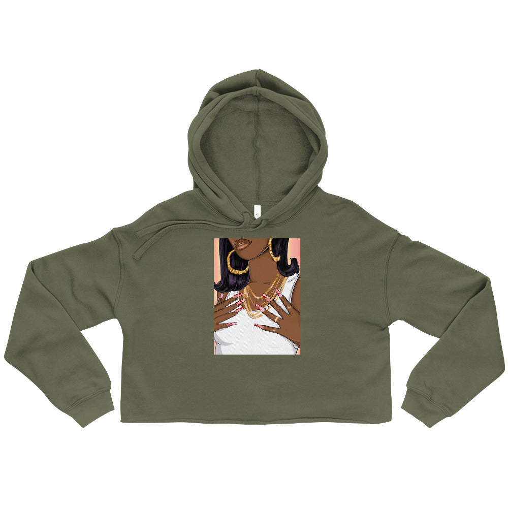 Hot Girl Crop Fleece Hoodie